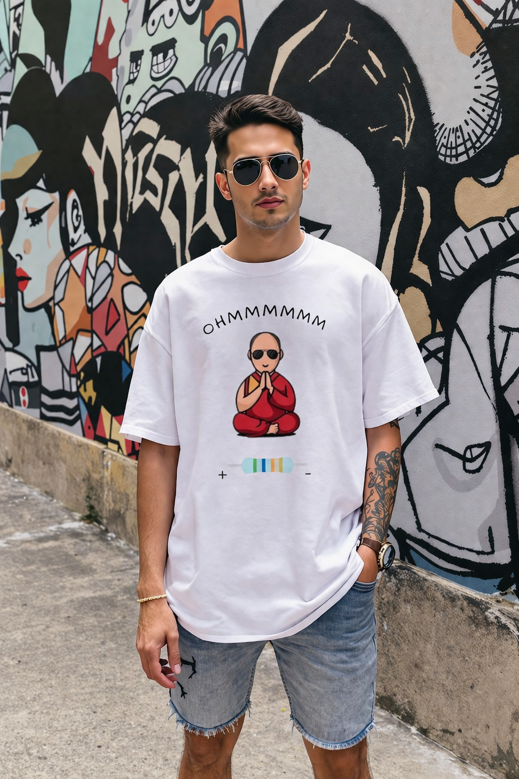 Ohm Meditation – Funny Electronics Zen T-Shirt