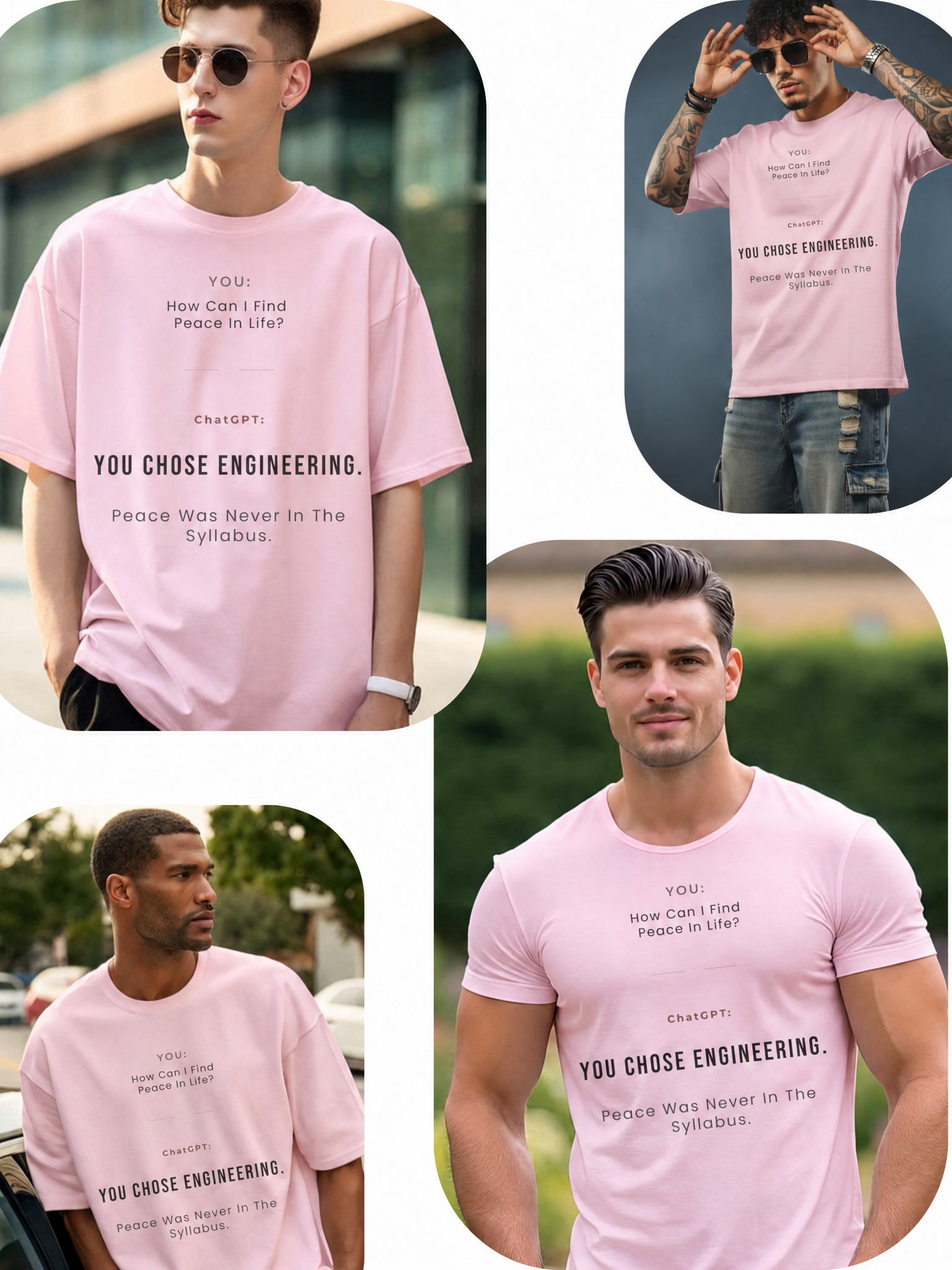You Chose Engineering – Minimal Engineer Humor T-Shirt