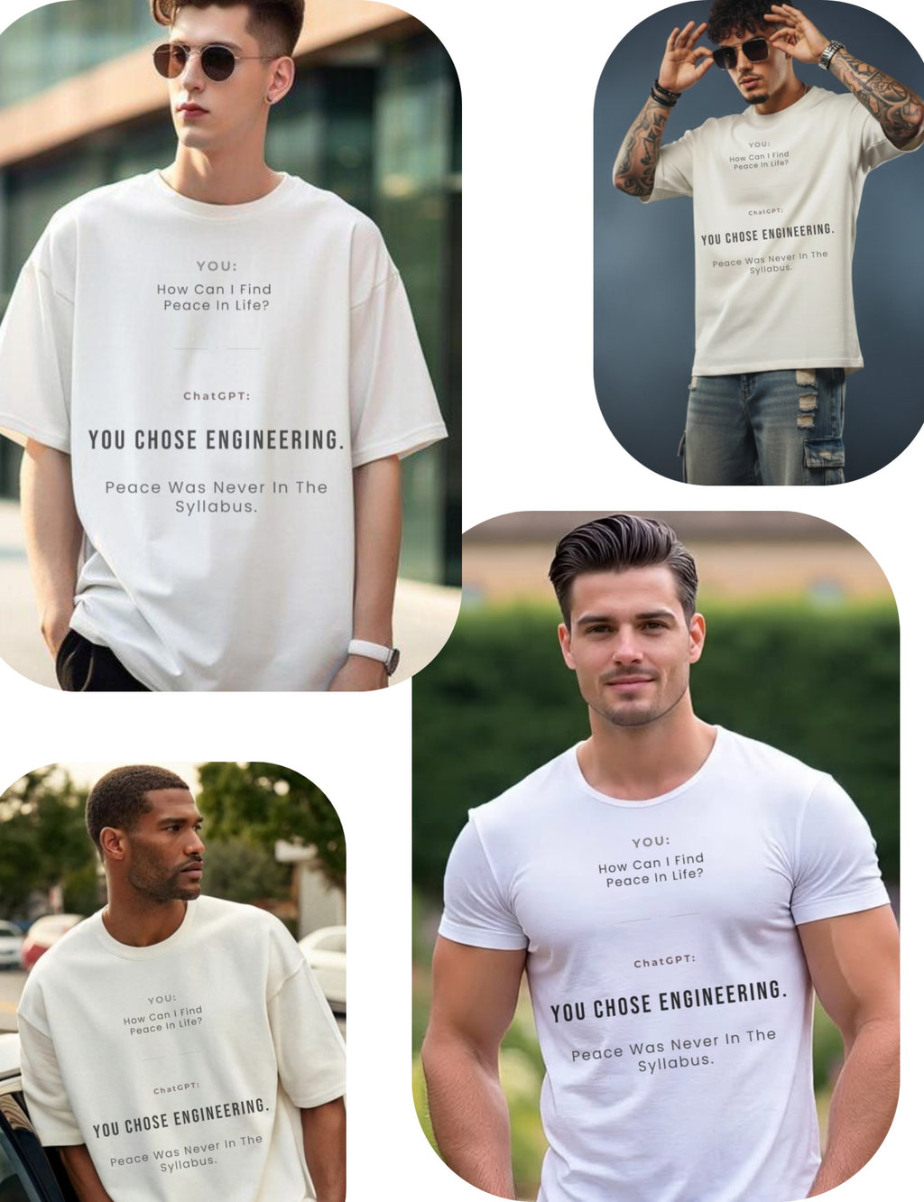 You Chose Engineering – Minimal Engineer Humor T-Shirt