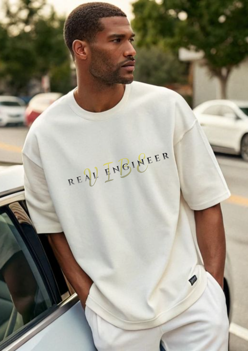 VIBE Real Engineer Premium Graphic T-Shirt