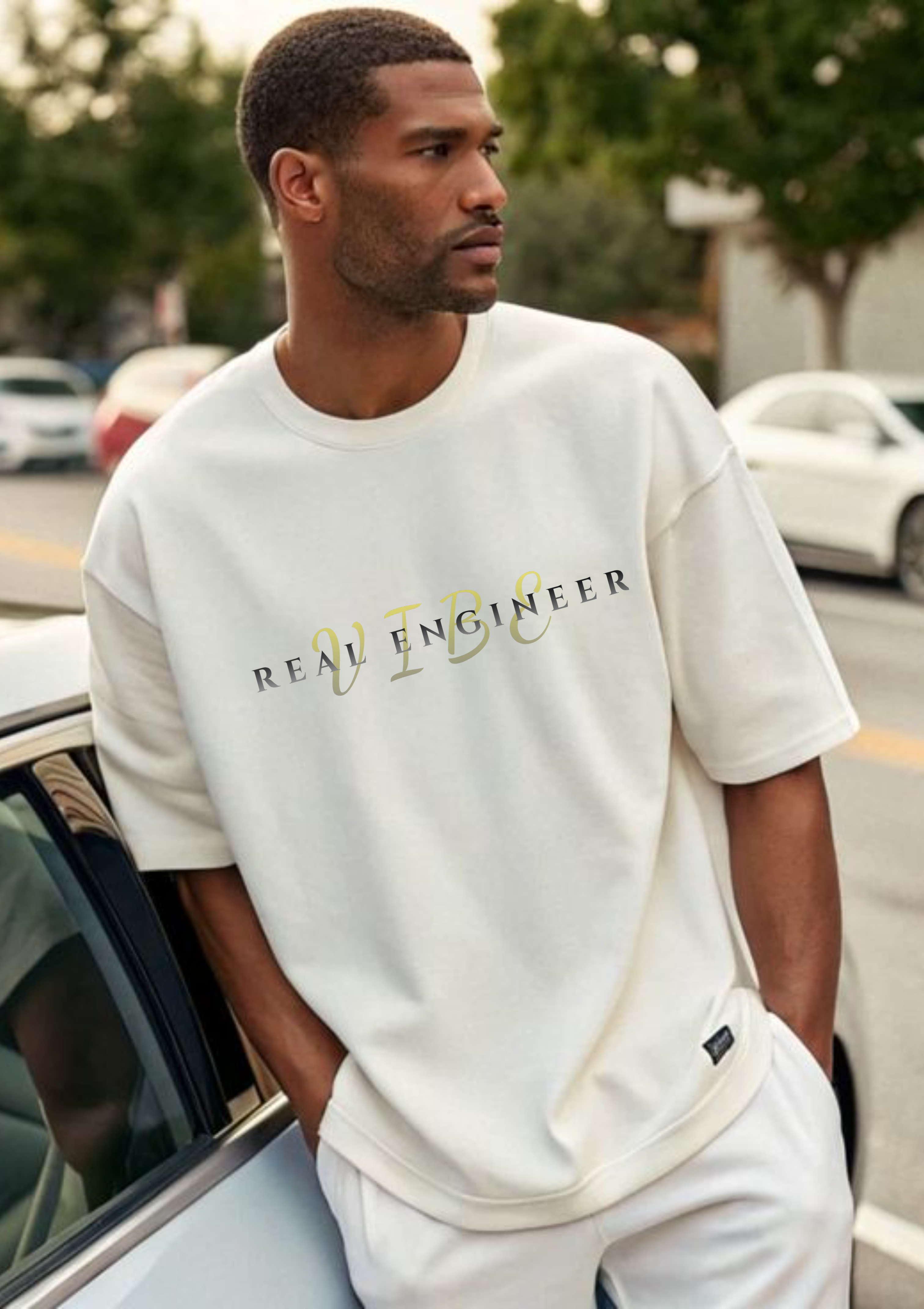 VIBE Real Engineer Premium Graphic T-Shirt
