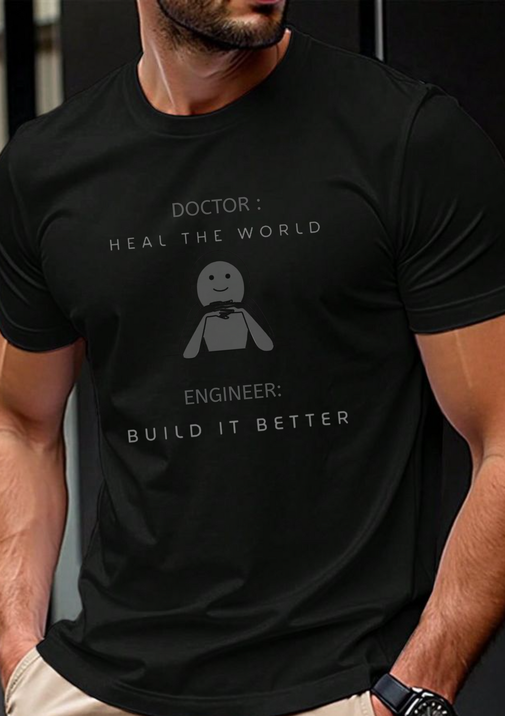 “Heal & Build” Minimalist Profession Statement T-Shirt