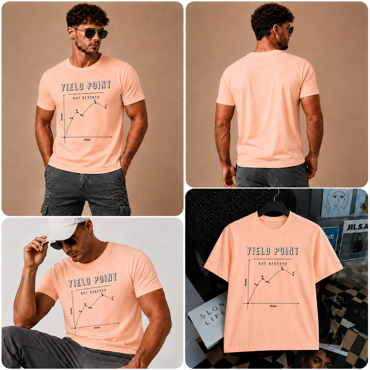 Yield Point Not Reached – Engineer Humor Stress-Strain Tee